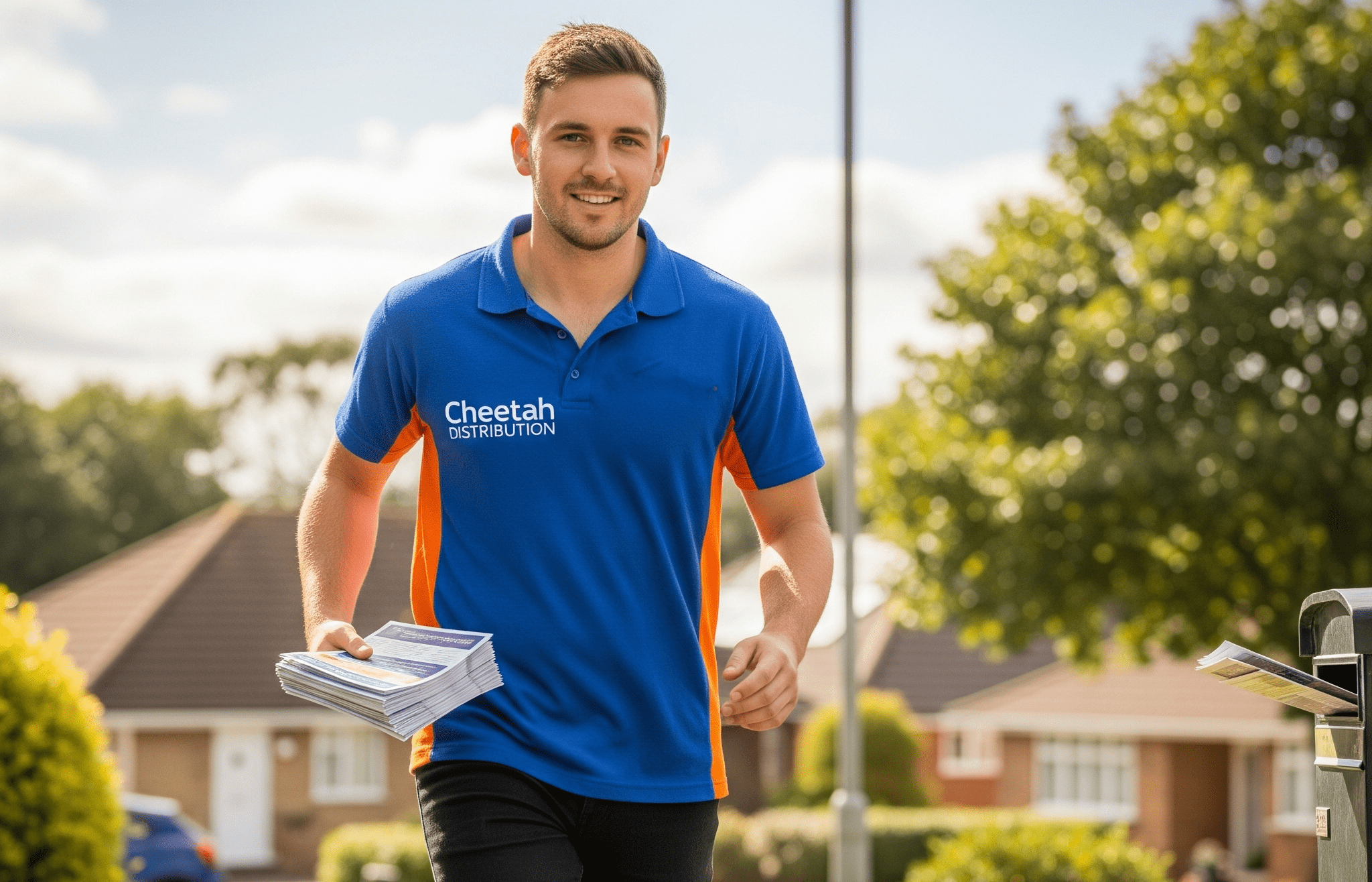 door to door leaflet distributor - cheetah distribution -