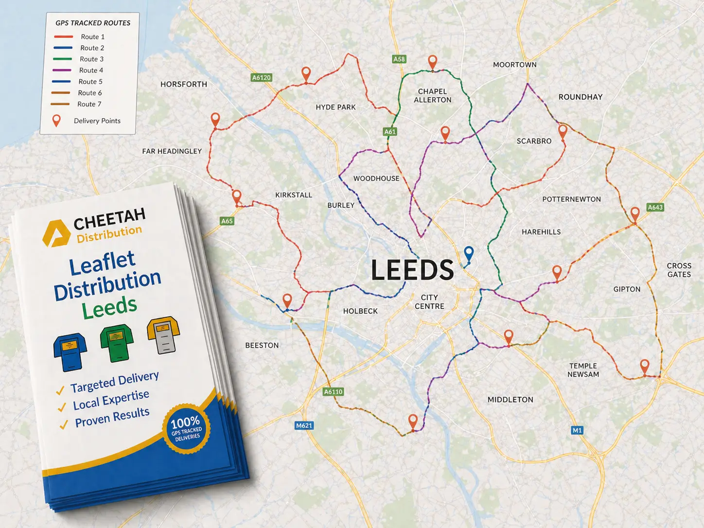 Leaflet Distribution Leeds - GPS Tracking & Targeted Campaign