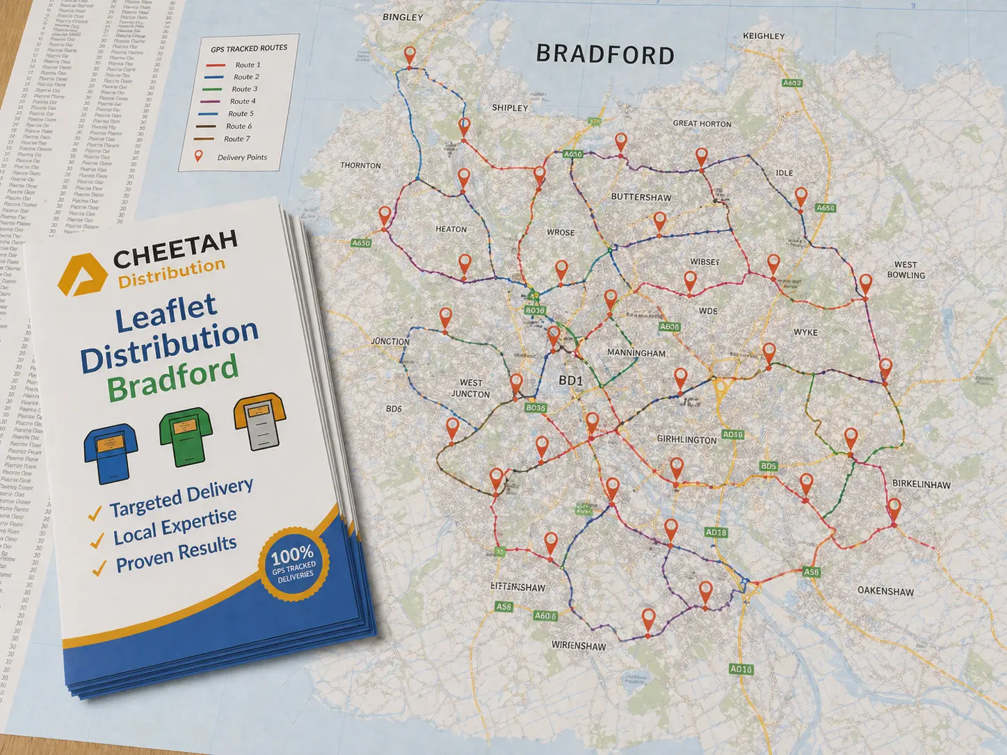 Leaflet Distribution Bradford - GPS Tracked & Local Flyer Delivery