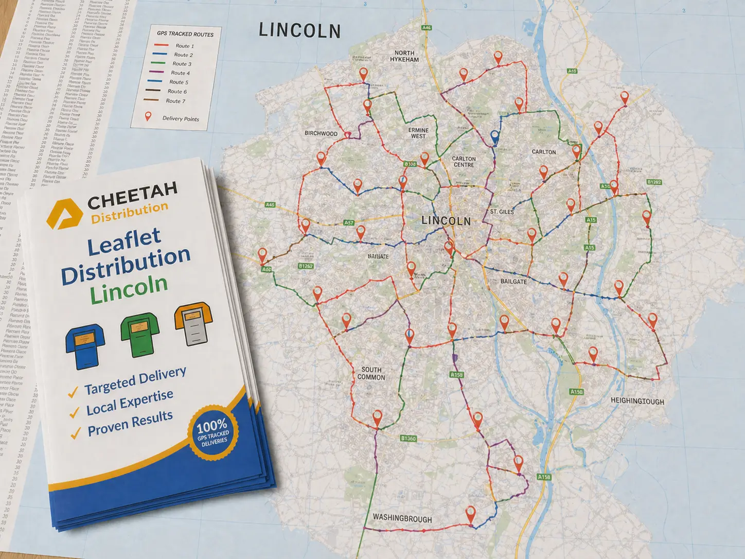Leaflet Distribution Lincoln - GPS-Tracked Flyer Delivery
