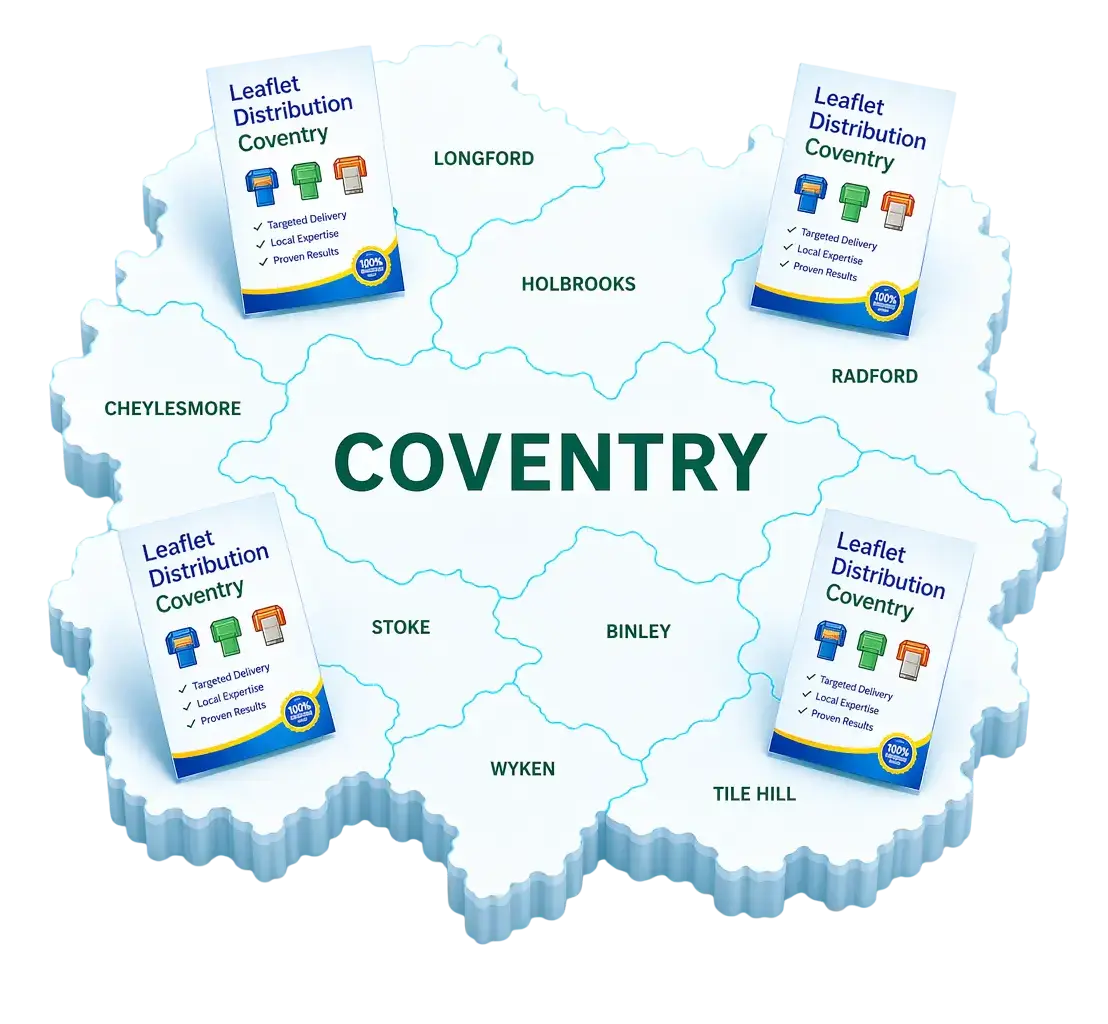 leaflet distribution Coventry map UK