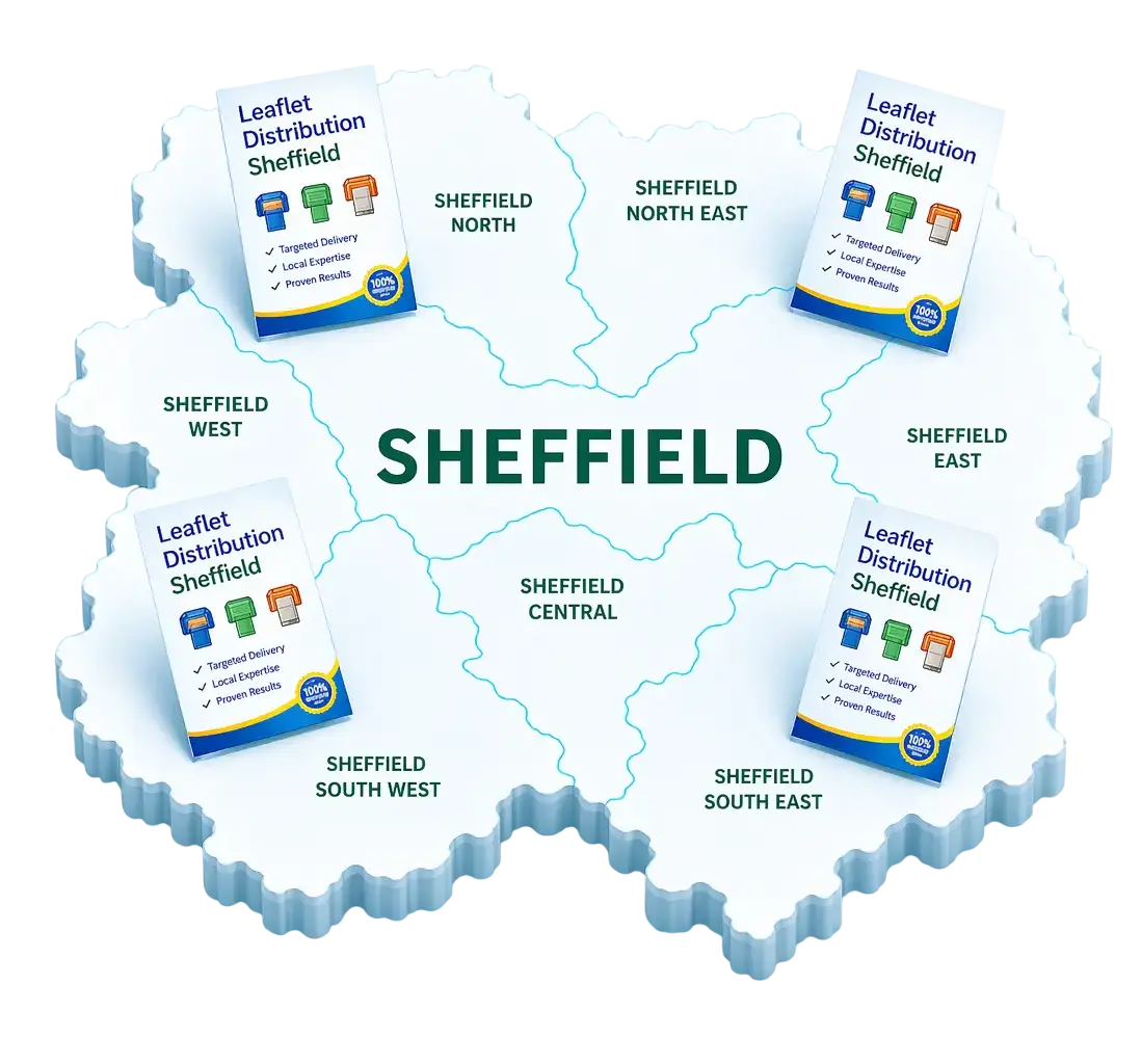 leaflet distribution Sheffield map UK