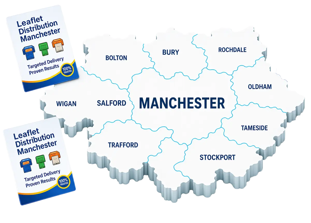 leaflet distribution manchester map