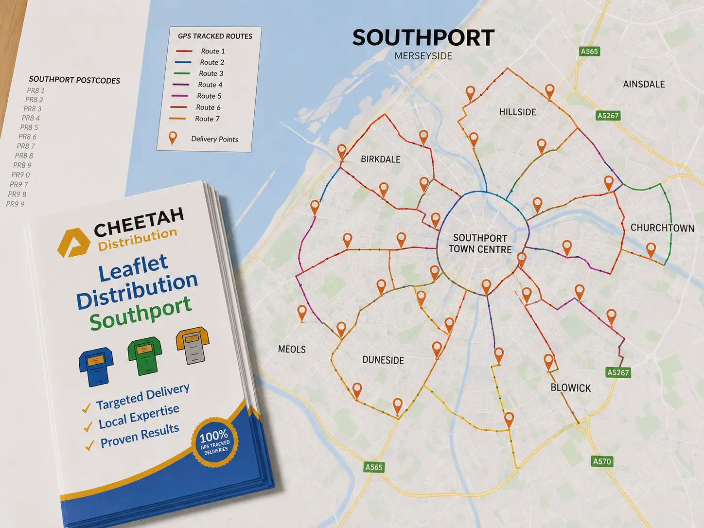 Leaflet Distribution Southport, PR8 and PR9 postcodes