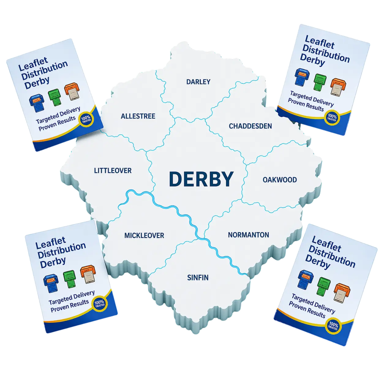 leaflet distribution Derby map