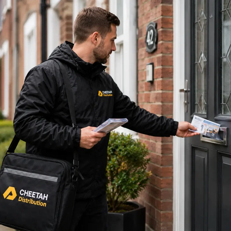 door to door leaflet distribution - leaflet deliverer