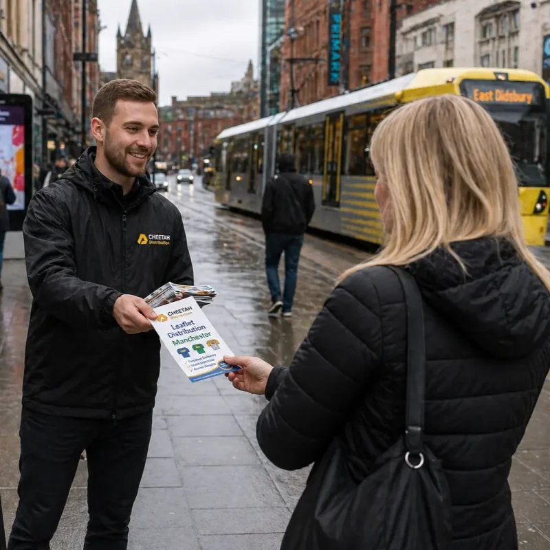 hand to hand leaflet distributor